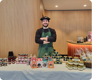 stand produits locaux basques et parisiens à Boulogne-Billancourt dans les Hauts-de-Seine 92