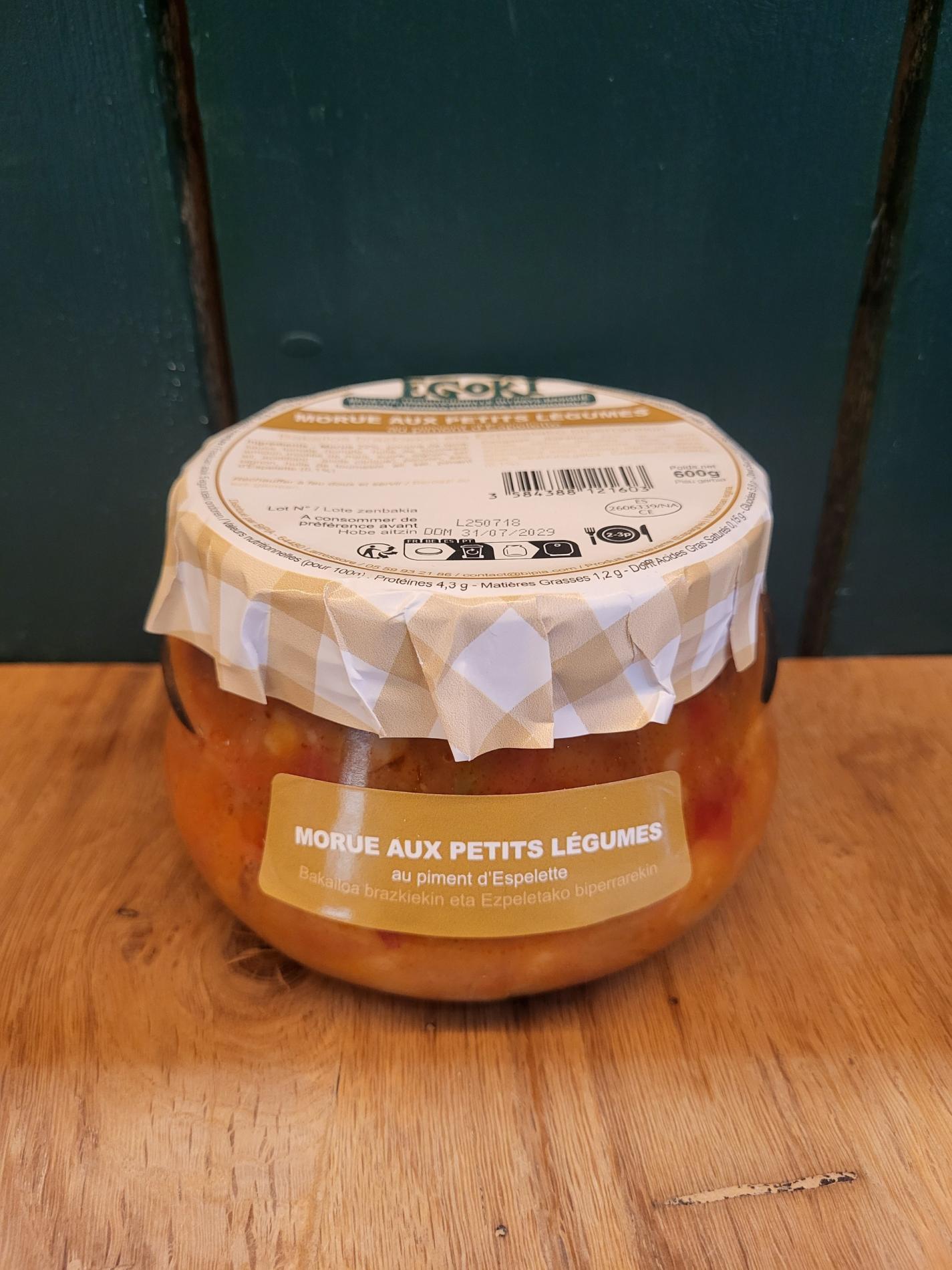 Morue aux petits légumes au piment d'Espelette