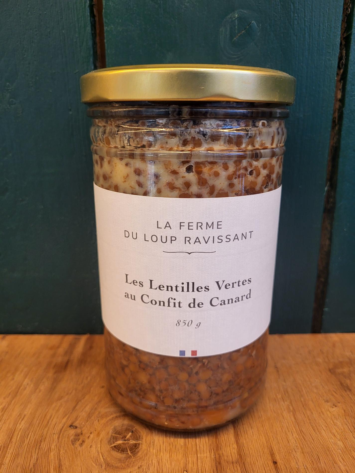 Les Lentilles Vertes au Confit de Canard