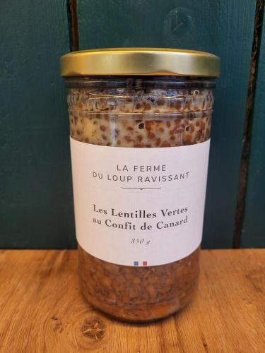 Les Lentilles Vertes au Confit de Canard