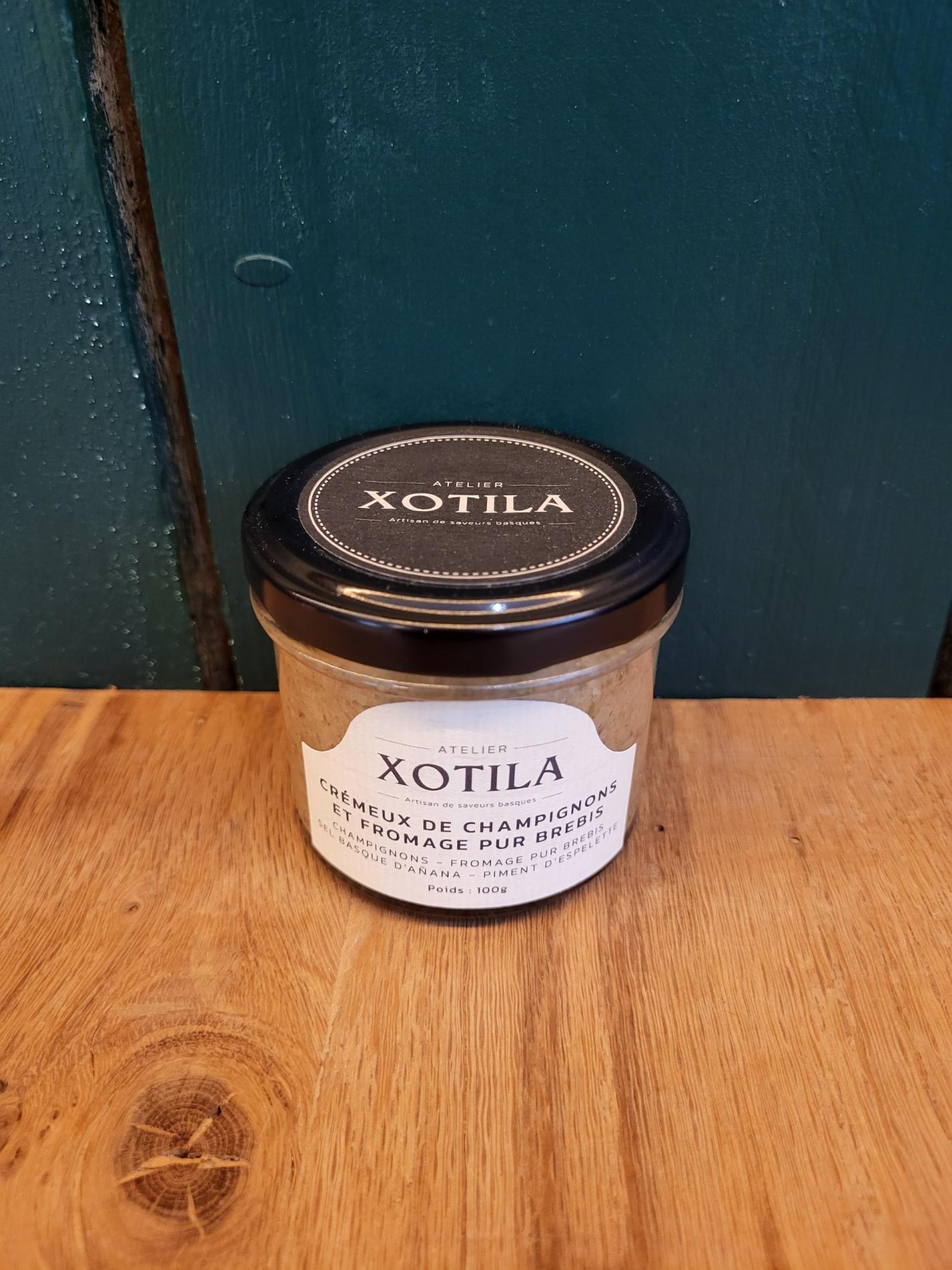 Crémeux de champignons et fromage pur brebis