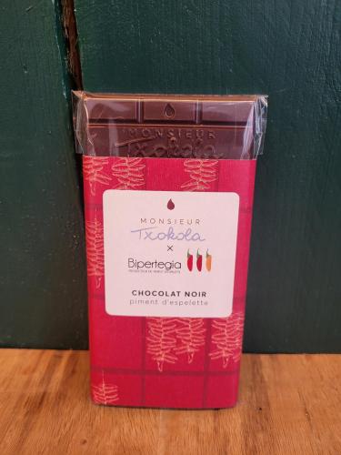 Tablette de chocolat noir au piment d'Espelette