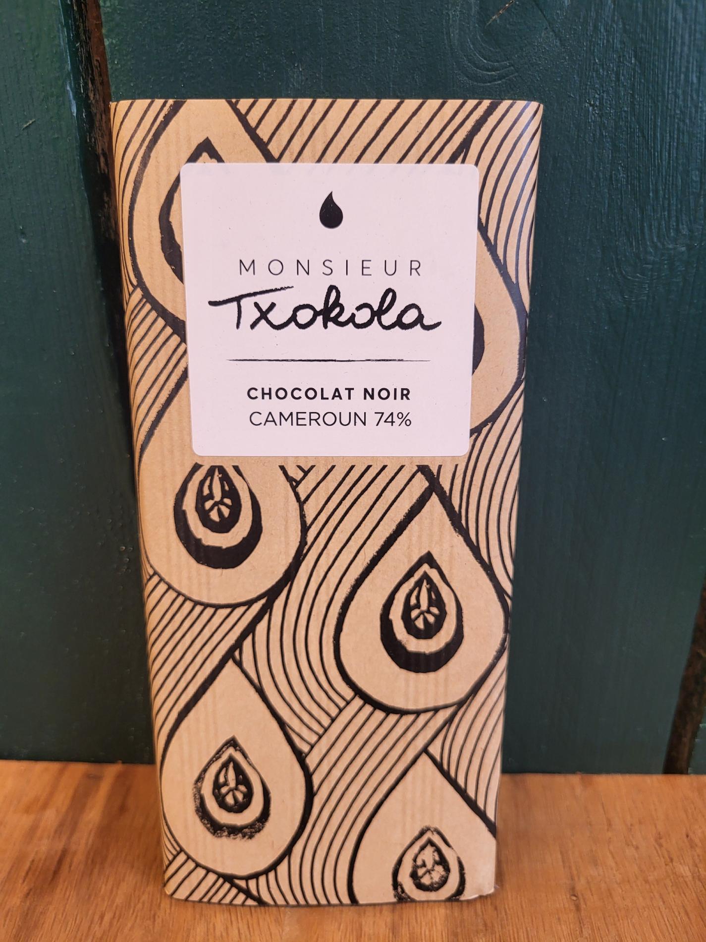 Tablette de chocolat noir du Cameroun 80%